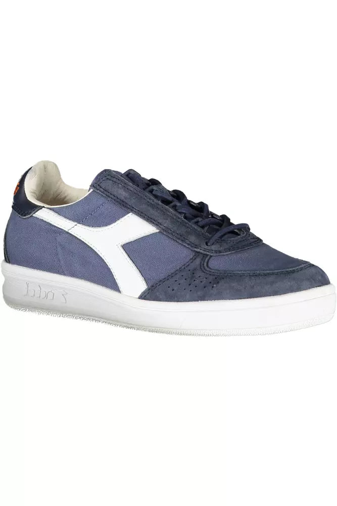 Diadora Blaue Ledersneaker für Damen