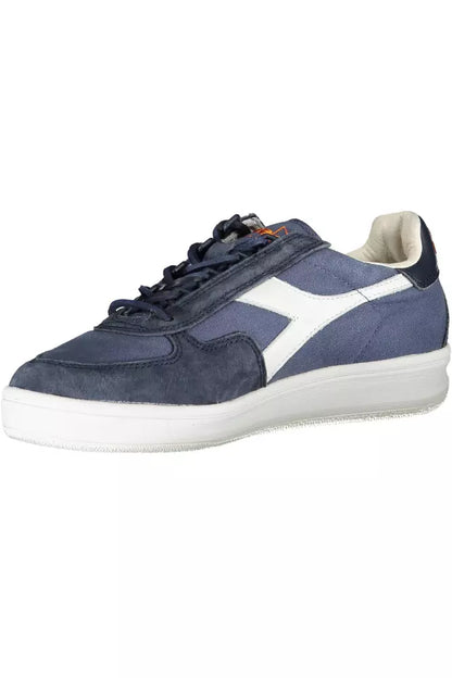 Diadora Blaue Ledersneaker für Damen