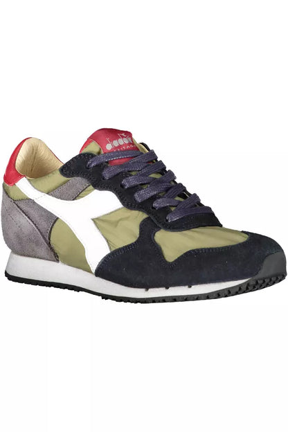 Diadora Grüne Ledersneaker für Damen