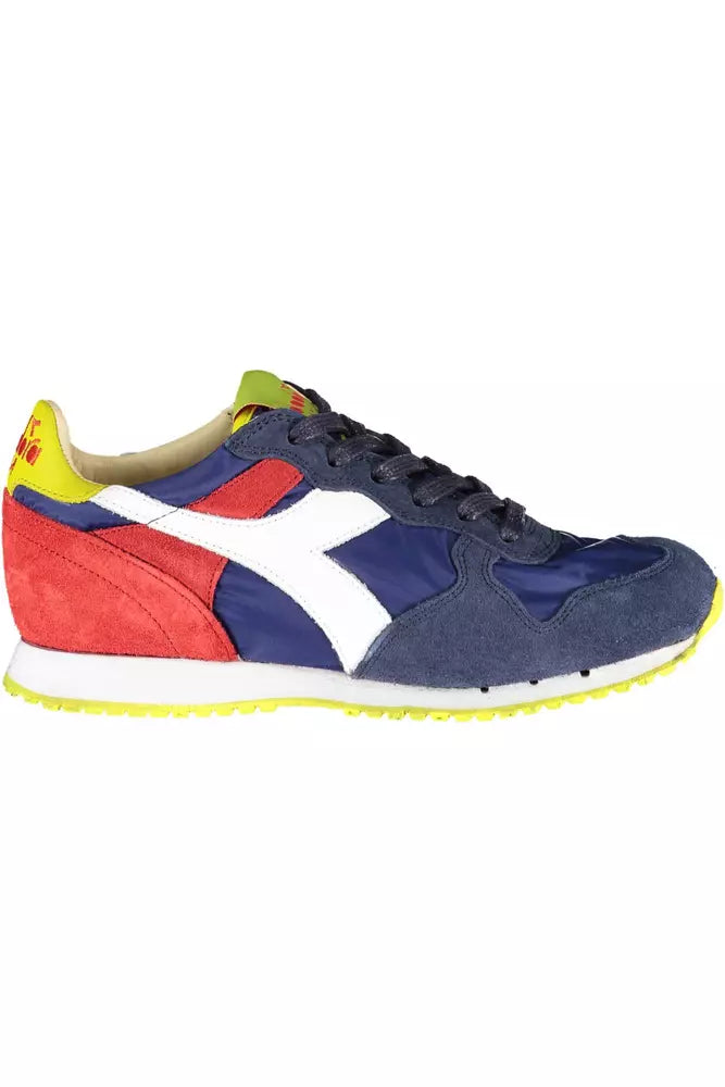 Diadora Blaue Ledersneaker für Damen