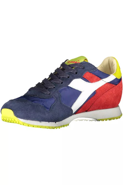 Diadora Blaue Ledersneaker für Damen