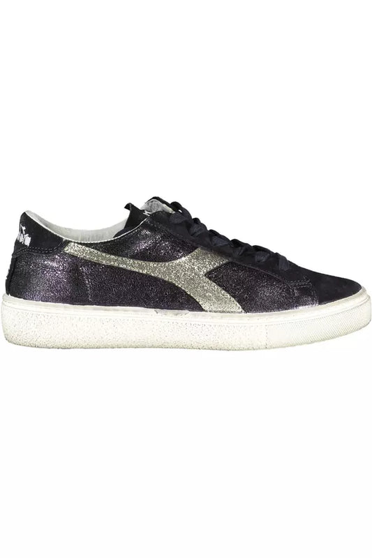 Diadora – Schwarze Leder-Sneaker für Damen