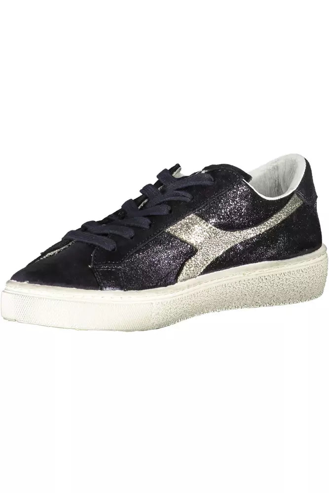 Diadora – Schwarze Leder-Sneaker für Damen