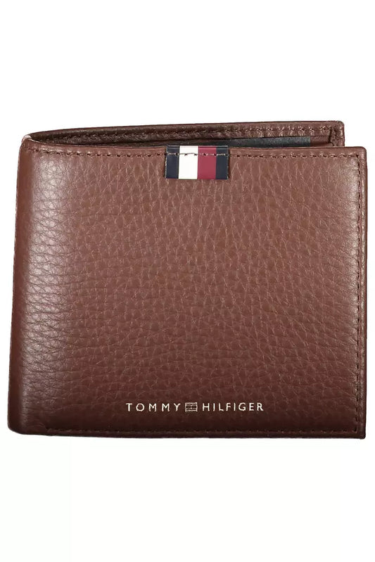 Tommy Hilfiger – Braune Leder-Geldbörse für Herren