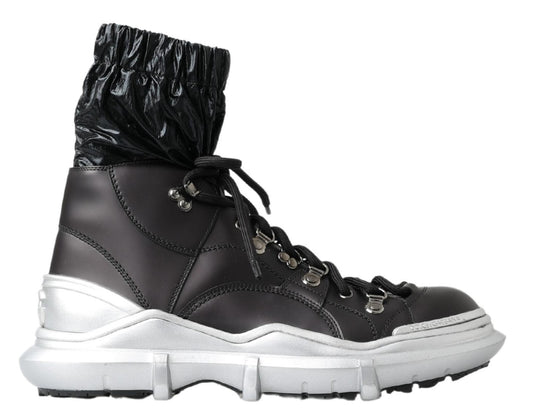 Dolce &amp; Gabbana – Schwarze High-Top-Sneaker-Bootie