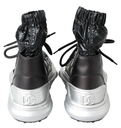 Dolce &amp; Gabbana – Schwarze High-Top-Sneaker-Bootie