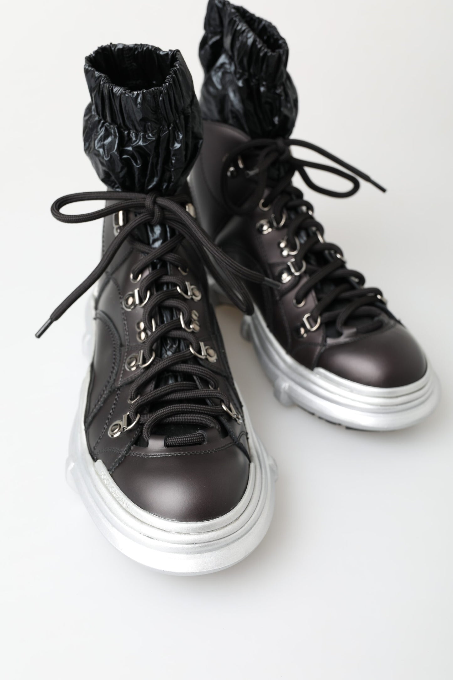 Dolce &amp; Gabbana – Schwarze High-Top-Sneaker-Bootie