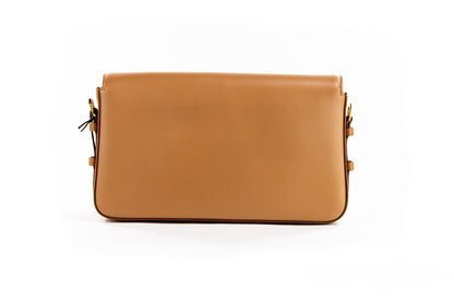 Burberry Grace Small Muskatnuss Glattleder Klappe Crossbody Clutch Handtasche Geldbörse