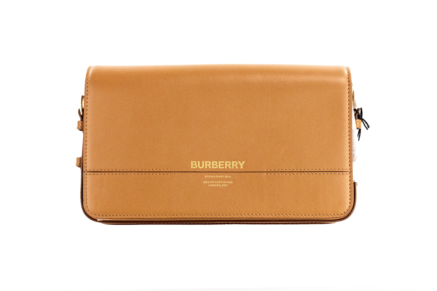 Burberry Grace Small Muskatnuss Glattleder Klappe Crossbody Clutch Handtasche Geldbörse