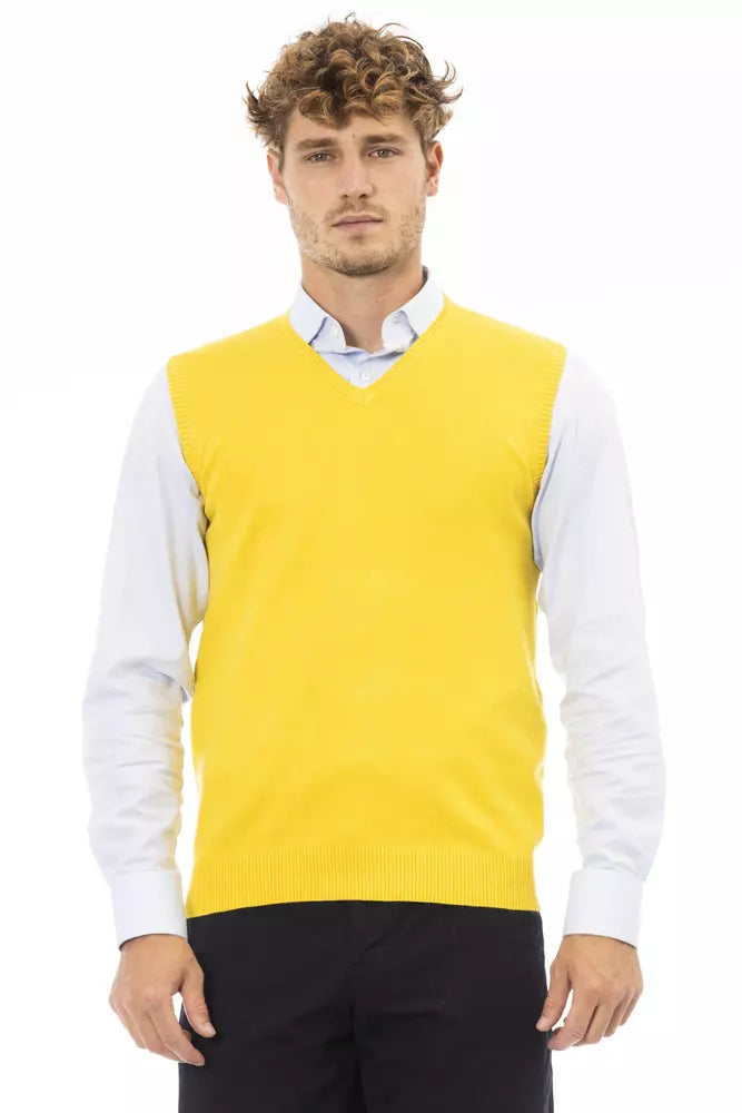 Gilet in viscosa giallo