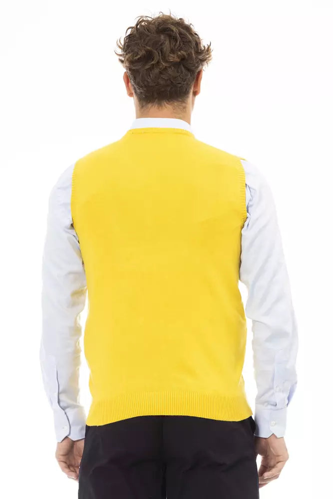 Gilet in viscosa giallo