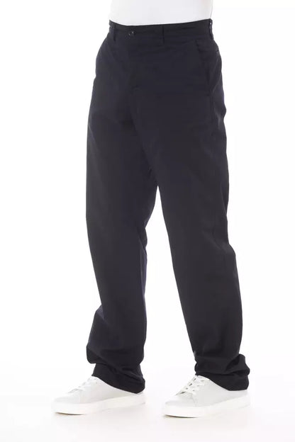 Alpha Studio Blue Cotton Men Pant