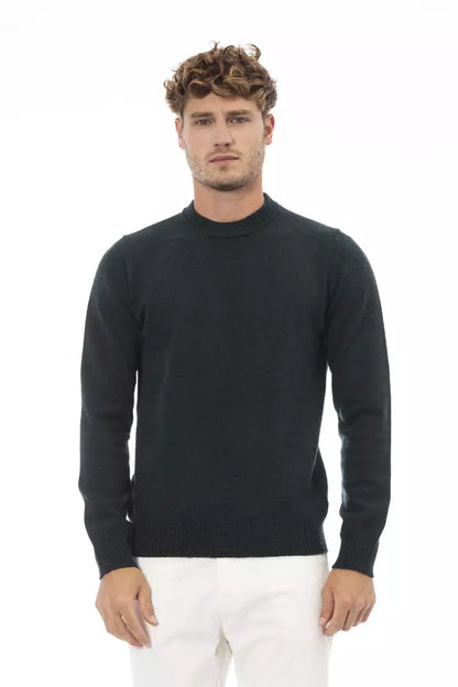 Alpha Studio Grüner Wollpullover für Herren