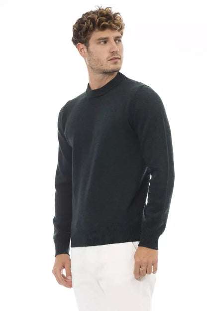 Alpha Studio Grüner Wollpullover für Herren