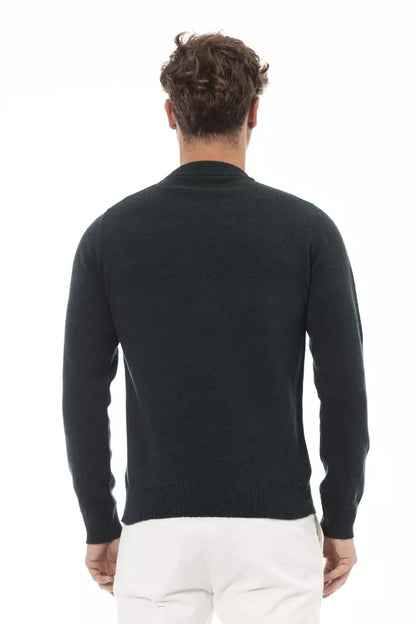 Alpha Studio Grüner Wollpullover für Herren