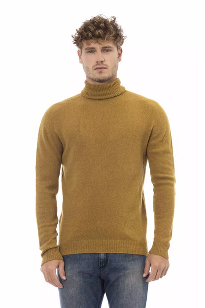 Alpha Studio, Brauner Alpaka-Pullover für Herren