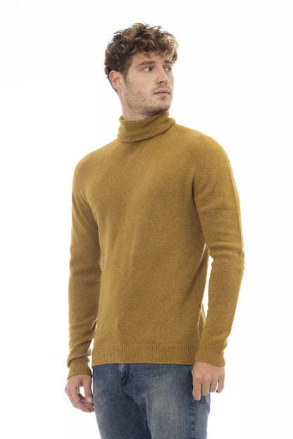 Alpha Studio, Brauner Alpaka-Pullover für Herren