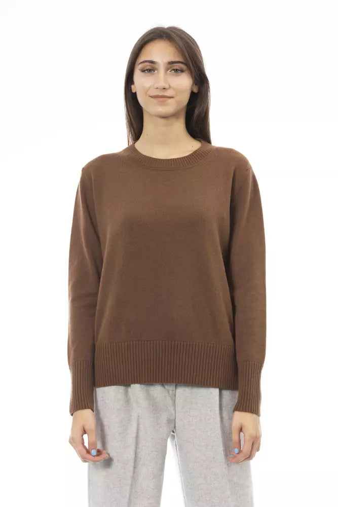 Alpha Studio Brauner Kaschmirpullover für Damen