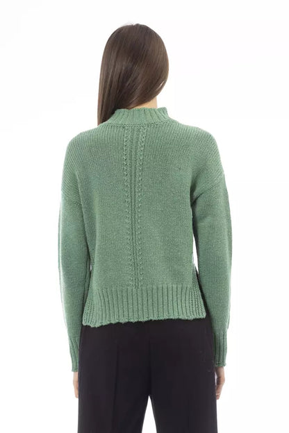 Alpha Studio Grüner Wollpullover für Damen