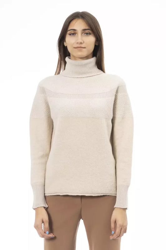 Alpha Studio Beige Alpaka Damen Pullover