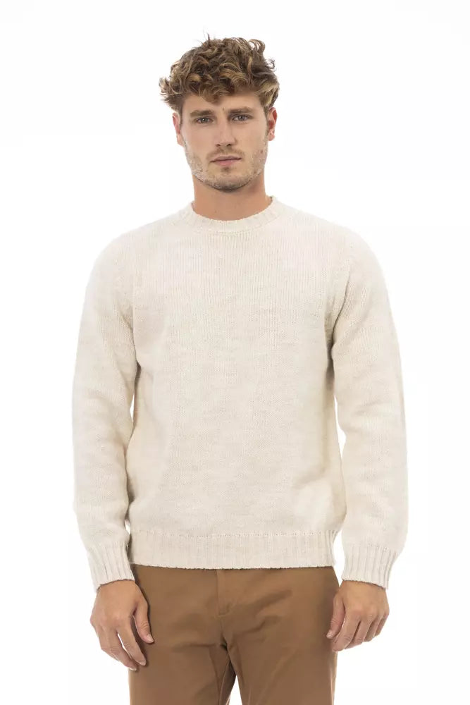 Alpha Studio Beige Alpaka Herren Pullover