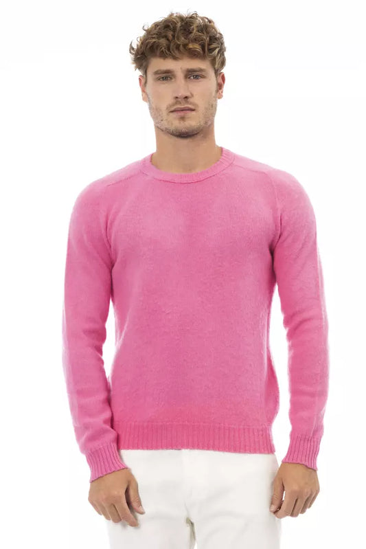 Alpha Studio Rosa Wollpullover für Herren