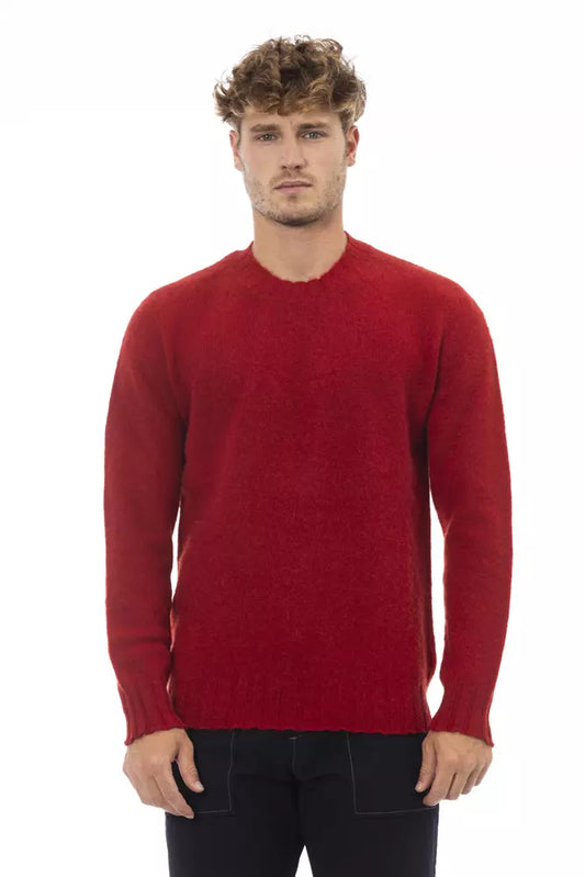 Alpha Studio Roter Wollpullover für Herren