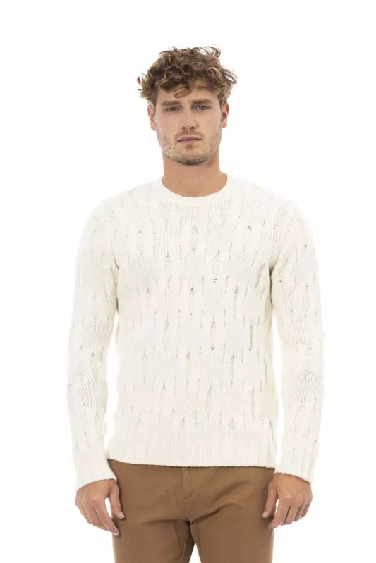 Alpha Studio Beige Wollpullover für Herren