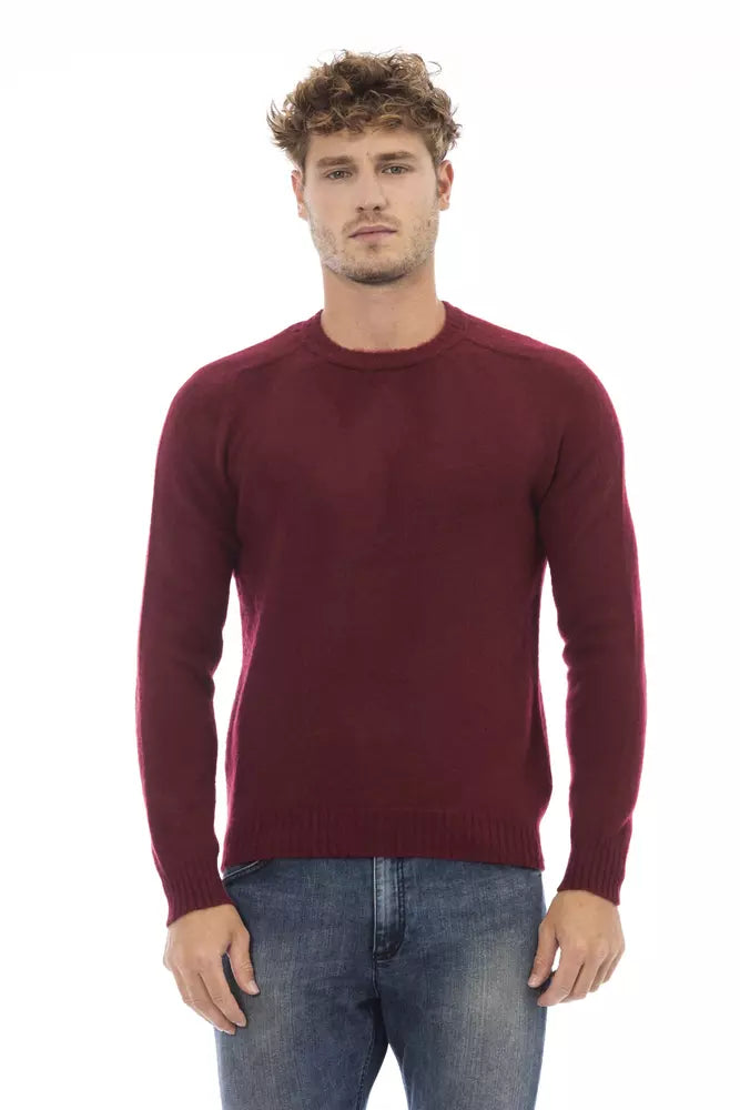 Alpha Studio Roter Wollpullover für Herren