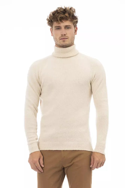 Alpha Studio Beige Alpaka Herren Pullover