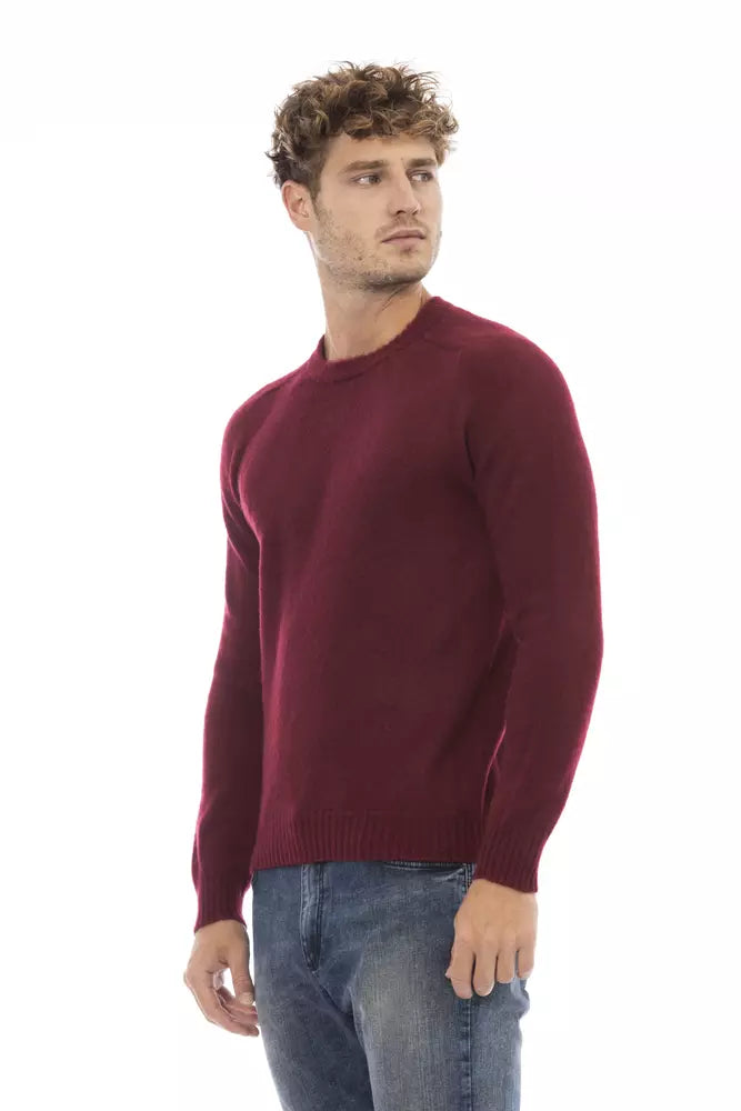 Alpha Studio Roter Wollpullover für Herren