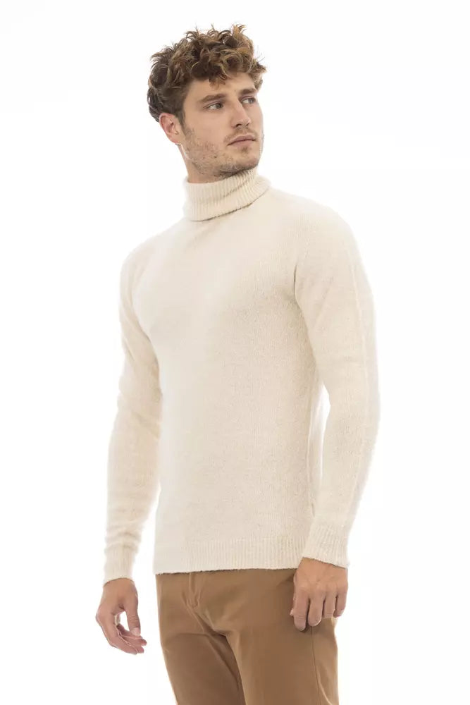 Alpha Studio Beige Alpaka Herren Pullover