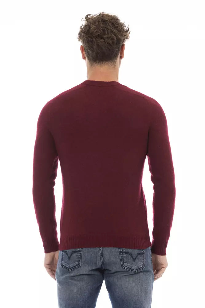 Alpha Studio Roter Wollpullover für Herren