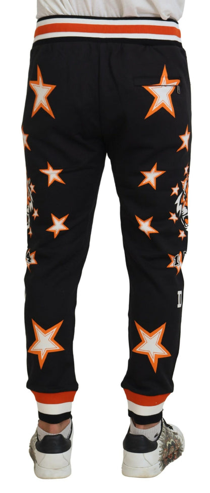 Dolce & Gabbana Elegant Black Star Casual Sweatpants