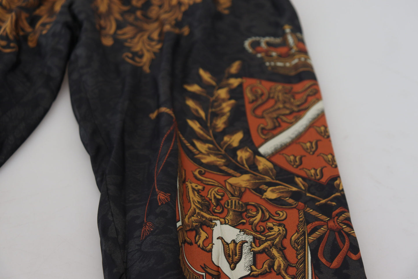 Dolce & Gabbana Baroque Crown Silk Sweatpants