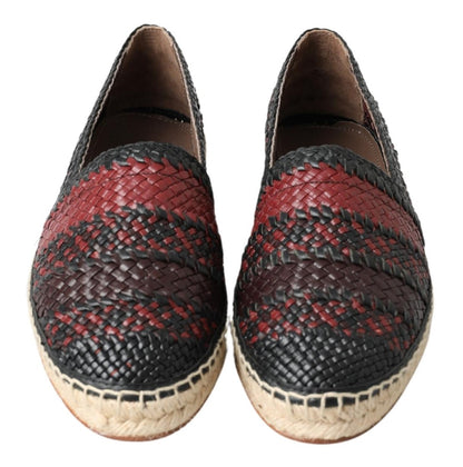 Dolce &amp; Gabbana Elegante Espadrilles aus gewebtem Leder