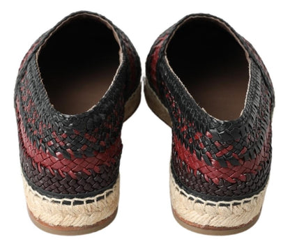 Dolce &amp; Gabbana Elegante Espadrilles aus gewebtem Leder