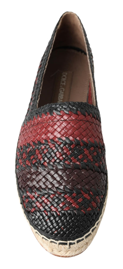 Dolce &amp; Gabbana Elegante Espadrilles aus gewebtem Leder