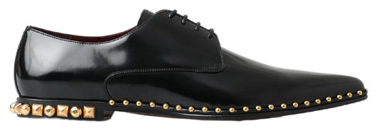 Dolce &amp; Gabbana – Elegante, mit Nieten besetzte Derby-Schuhe