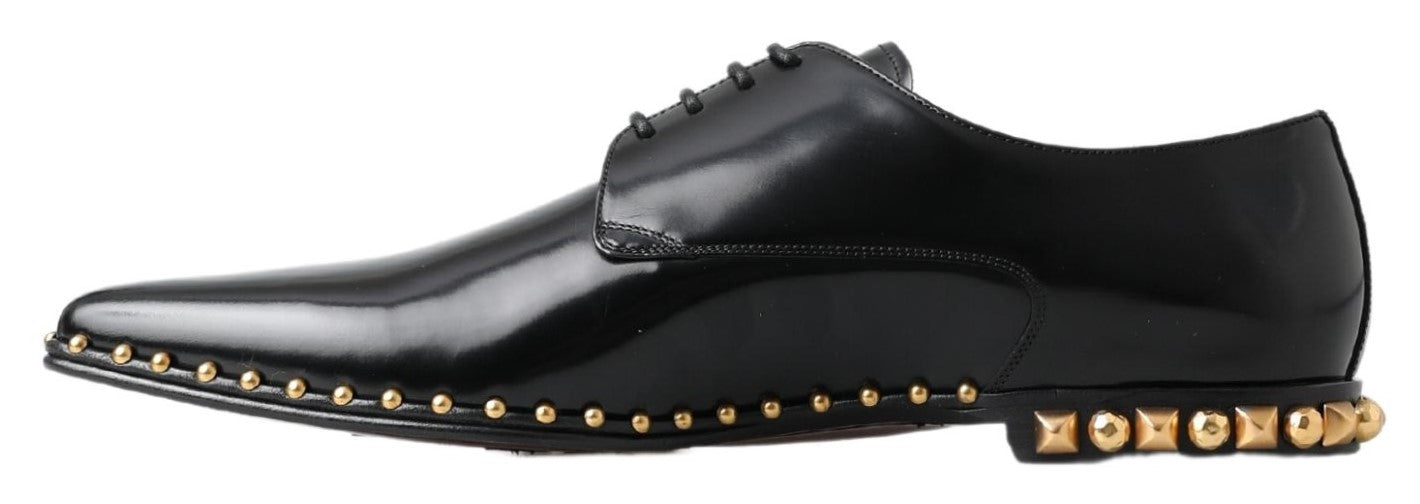 Dolce &amp; Gabbana – Elegante, mit Nieten besetzte Derby-Schuhe