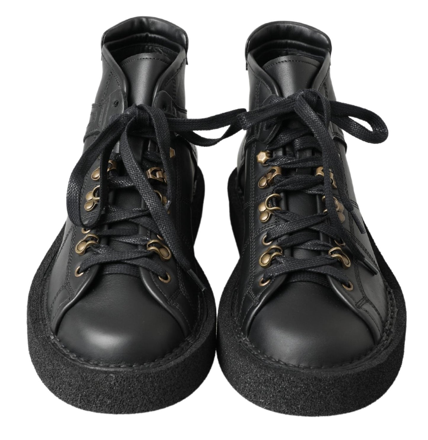 Dolce &amp; Gabbana Elegante Stiefeletten mit silbernem Kettendetail