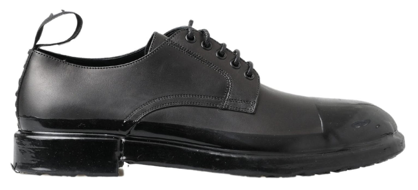 Dolce &amp; Gabbana – Elegante Derby-Schnürschuhe aus Leder in Schwarz