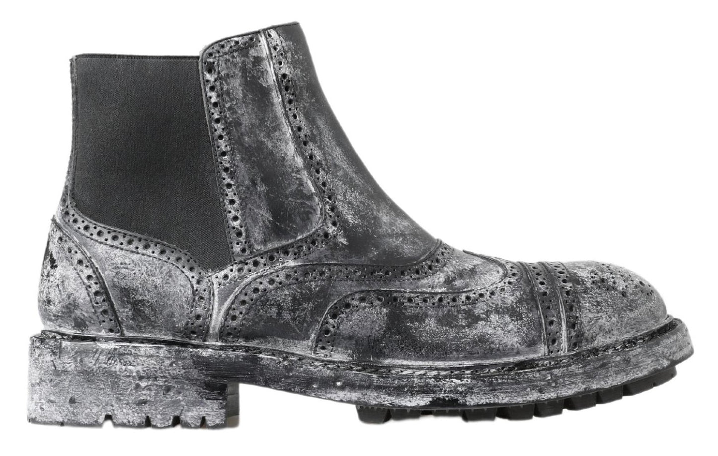 Dolce &amp; Gabbana – Elegante Chelsea-Stiefeletten in Schwarz mit verblasstem Farbton