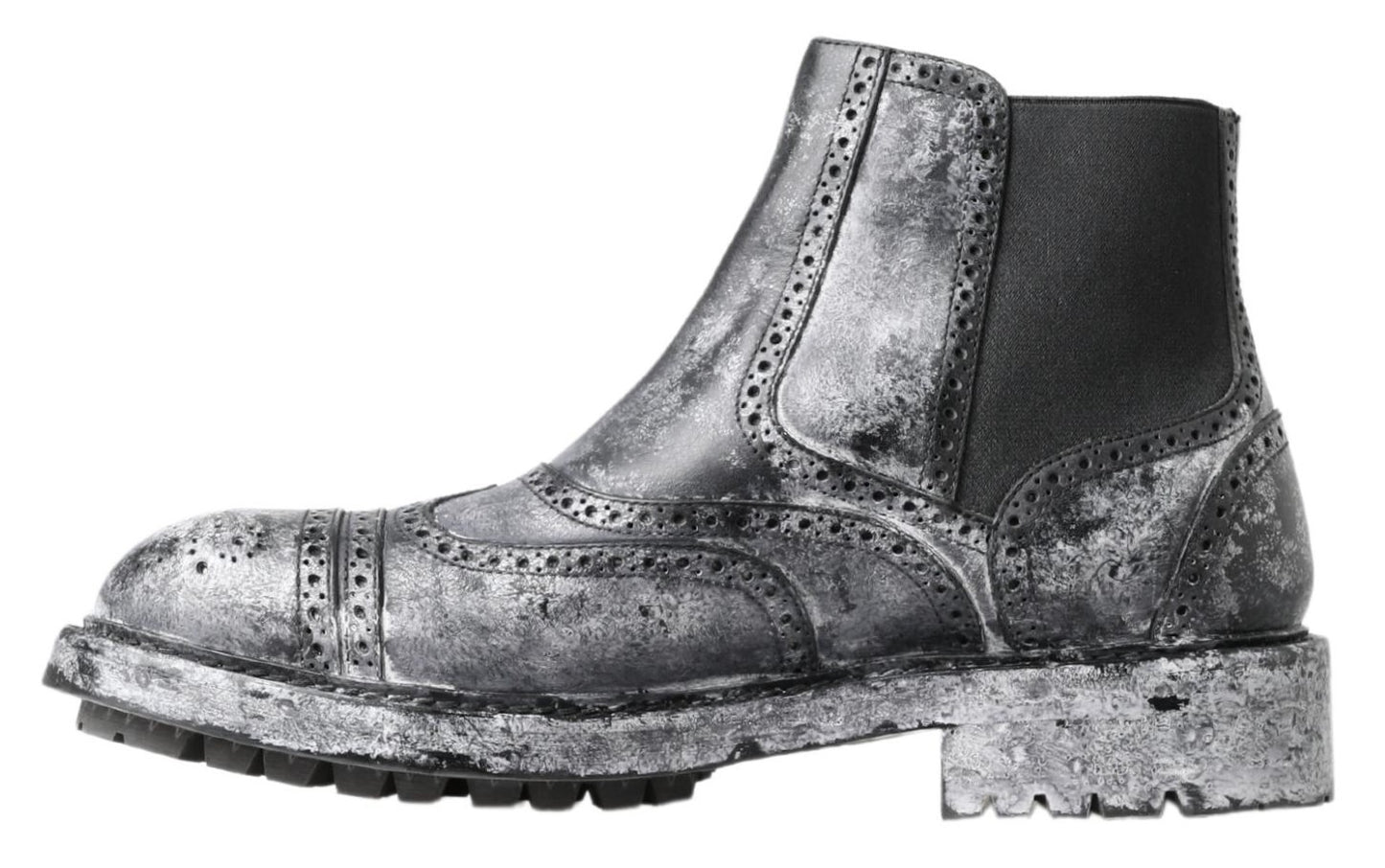 Dolce &amp; Gabbana – Elegante Chelsea-Stiefeletten in Schwarz mit verblasstem Farbton