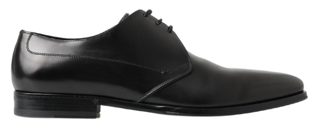 Dolce &amp; Gabbana Klassische Derby-Schuhe aus schwarzem Leder