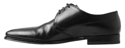 Dolce &amp; Gabbana Klassische Derby-Schuhe aus schwarzem Leder