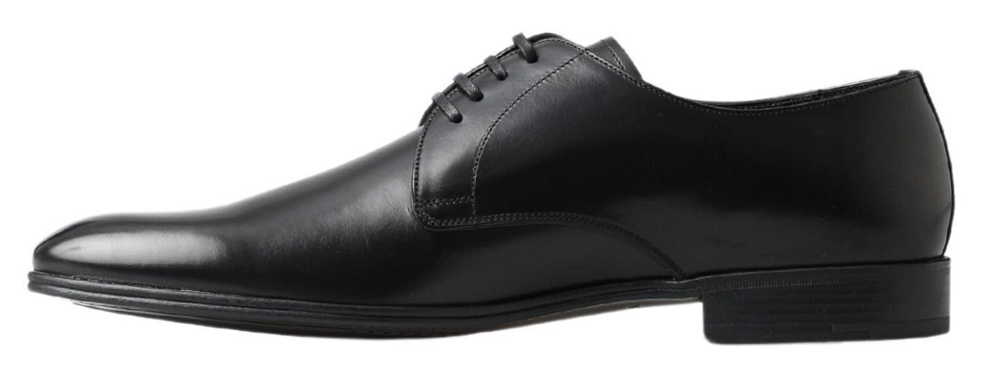 Dolce &amp; Gabbana Klassische Derby-Schuhe aus schwarzem Leder