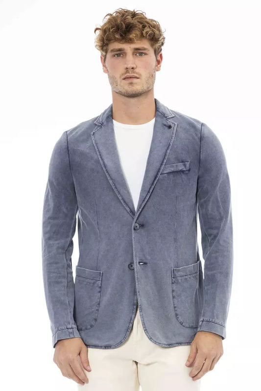 Distretto12 Blauer Herren-Blazer aus Baumwolle