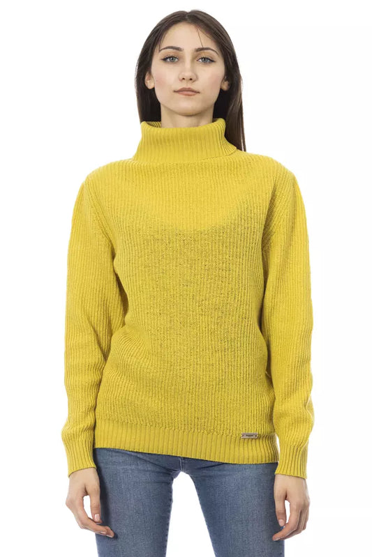 Baldinini Trend Gelber Wollpullover für Damen