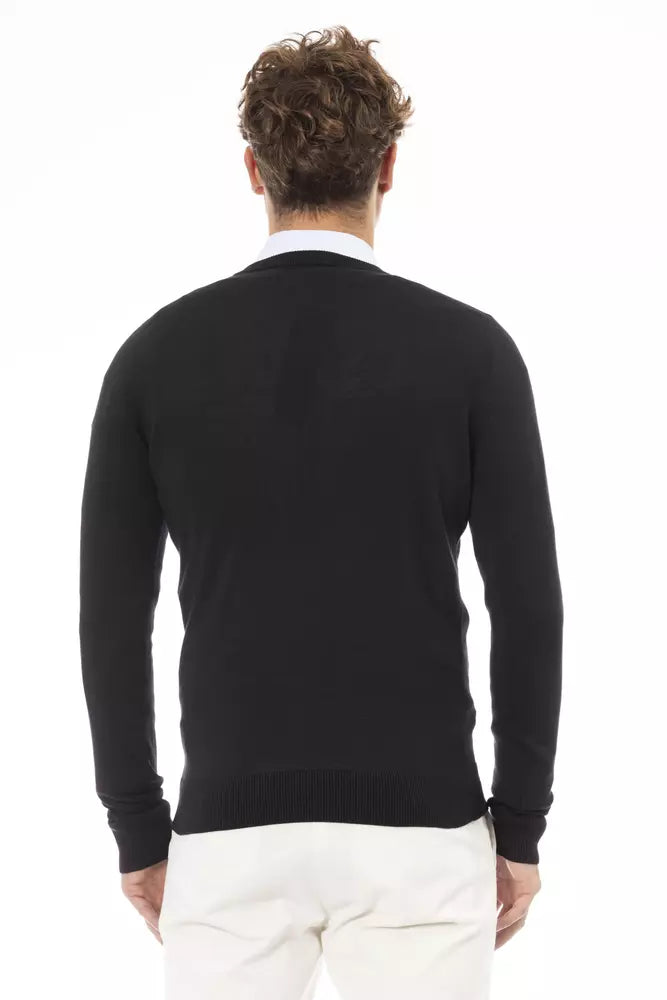 Baldinini Trend Black Modal Men Sweater